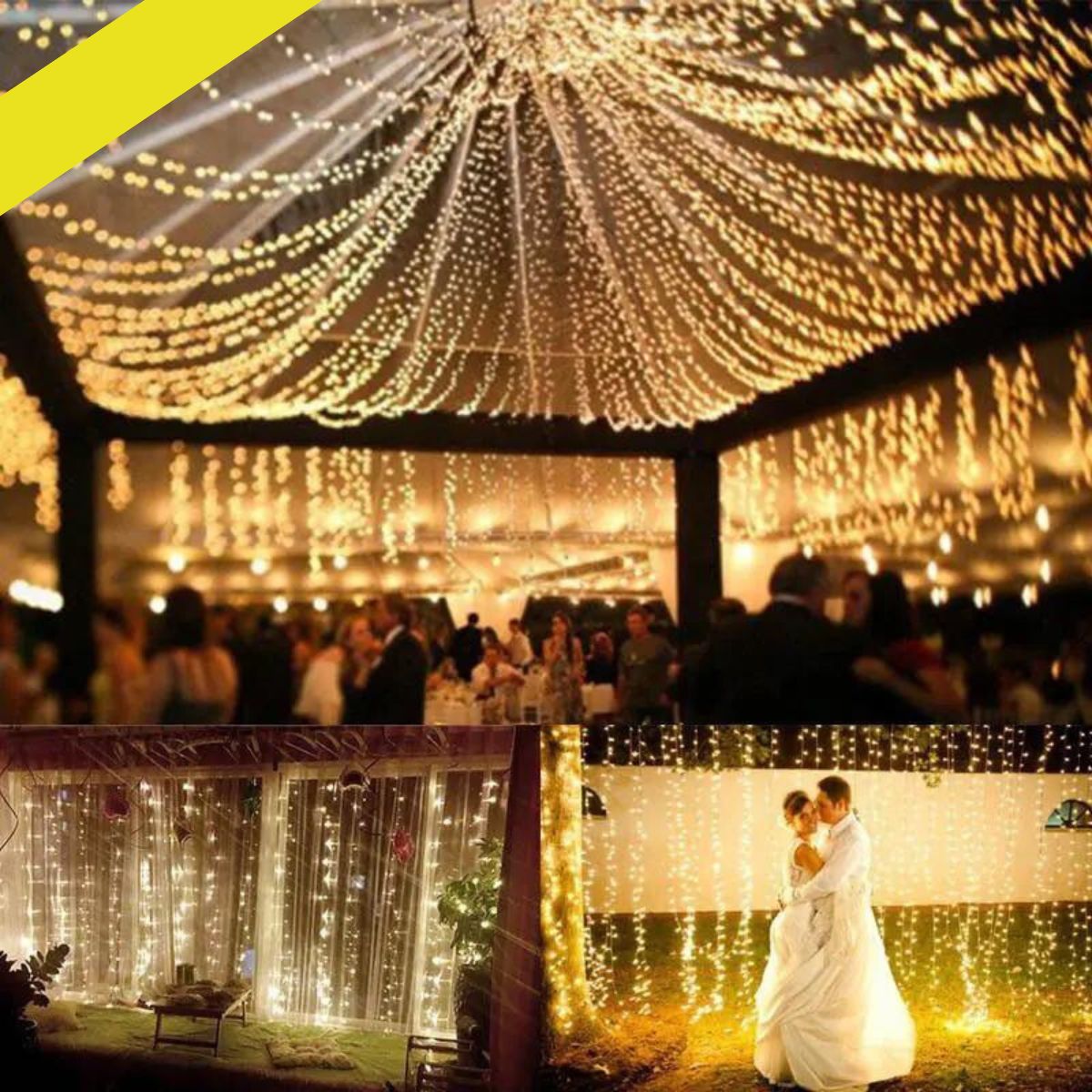 LED Světelný závěs 3x3m