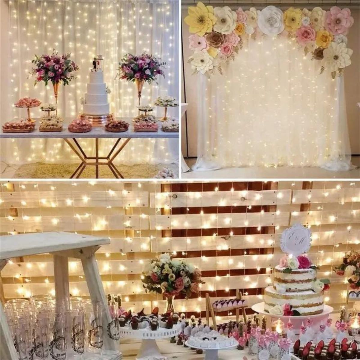 LED Světelný závěs 3x3m