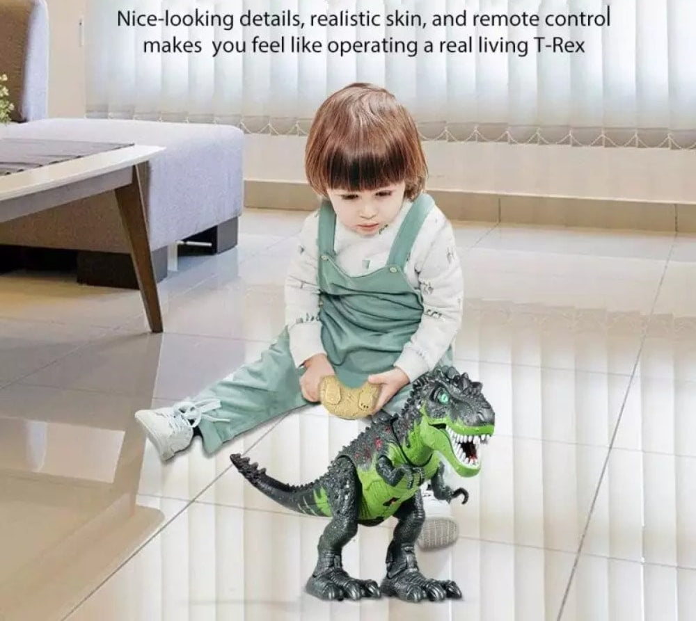 Dinosauří robot chrlící oheň