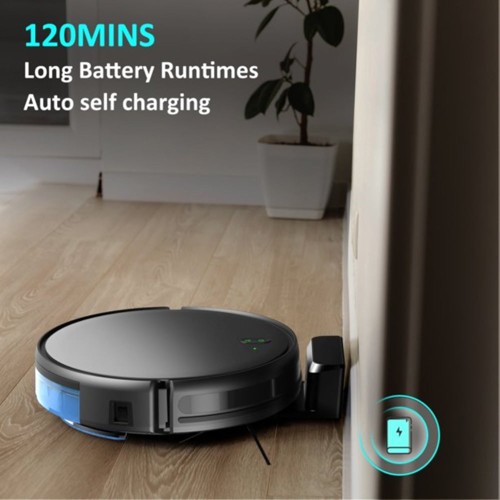 Robotický vysavač a čistič podlahy s nabíjecí základnou