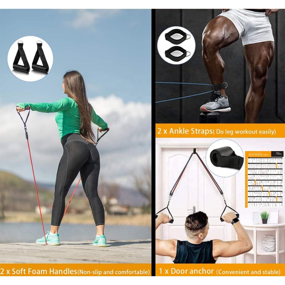 Elastické pryžové pásy na cvičení