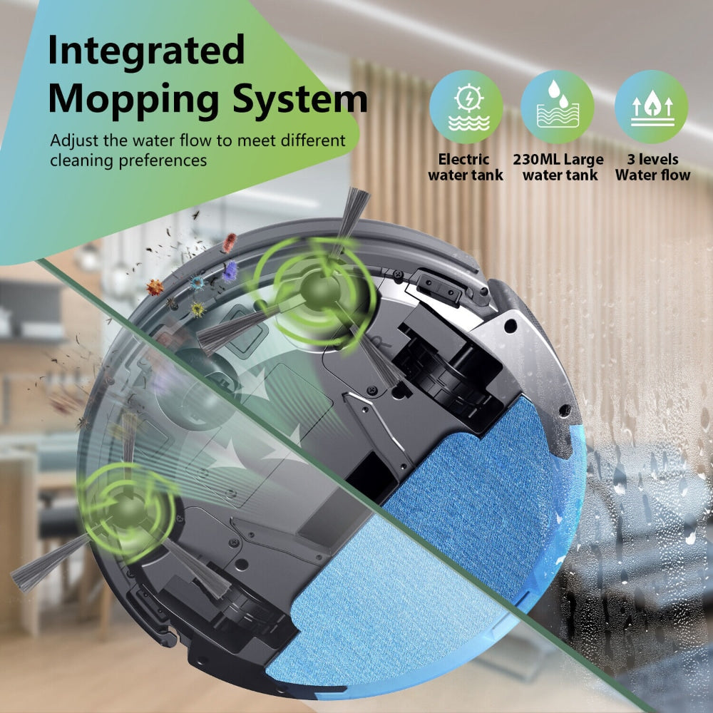 Robotický vysavač a čistič podlahy s nabíjecí základnou