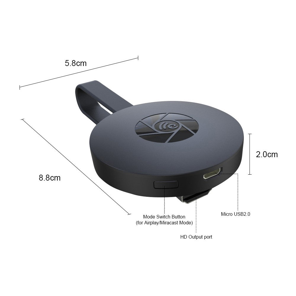 Bezdrátový multimediální přehrávač MiraCast HDMI TV 4K