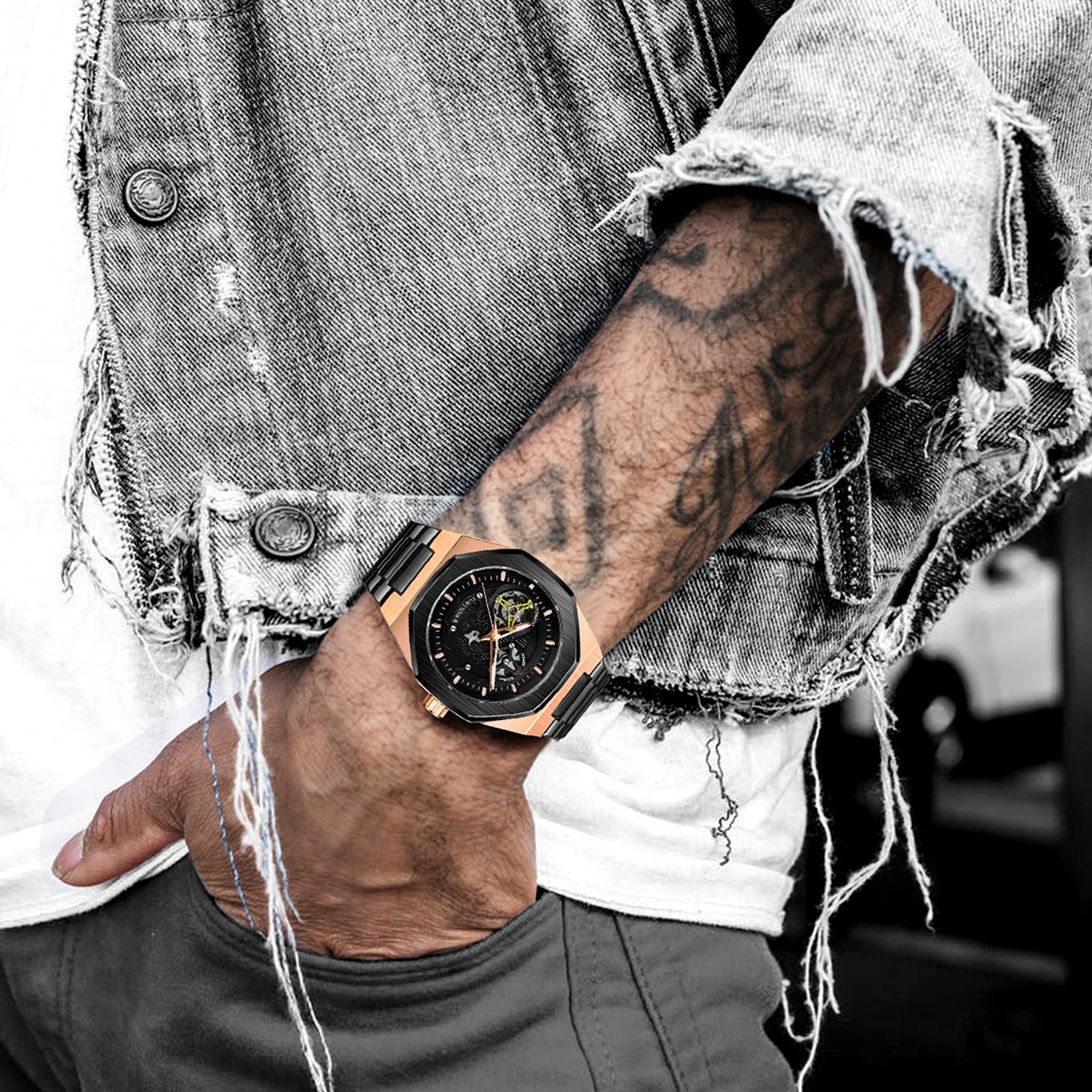 Luxusní pánské automatické hodinky RONIN