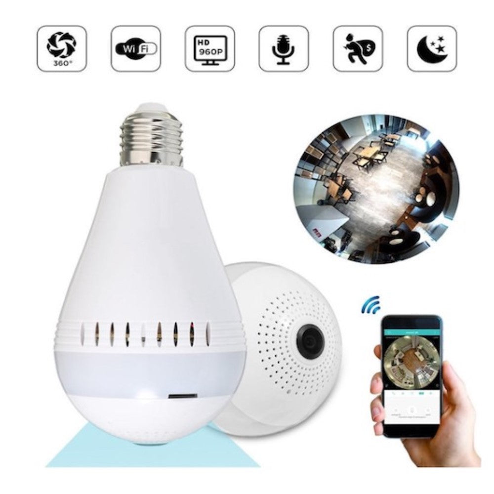 Bezdrátová ip monitorovací kamera ve tvaru žárovky