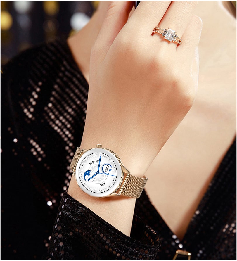 Ženské chytré hodinky Smart Gold Pro