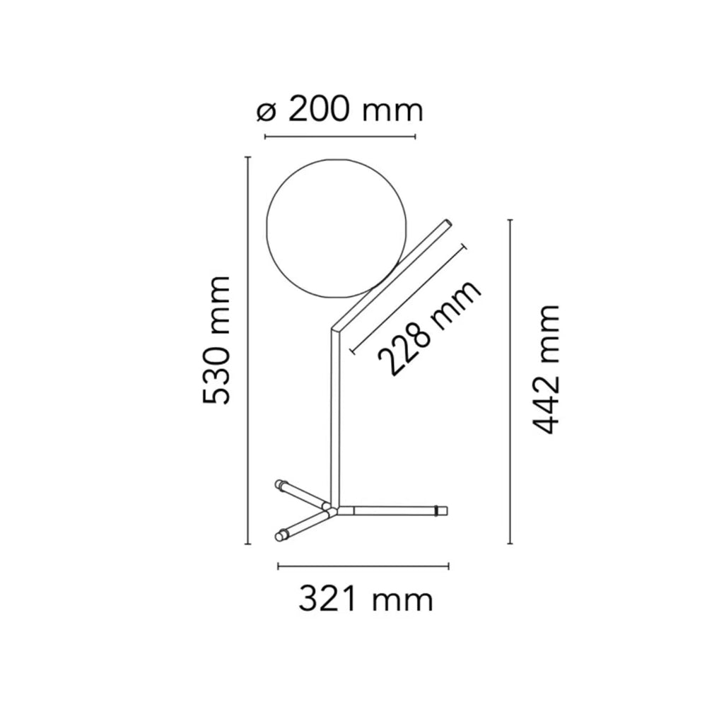 Designová stolní lampa Alaris, sklo, kov