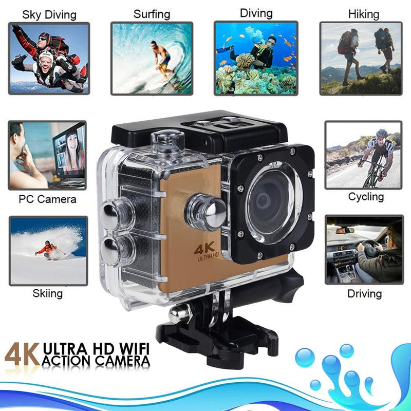 4K Ultra HD Akční kamera, vodotěsná, WiFi