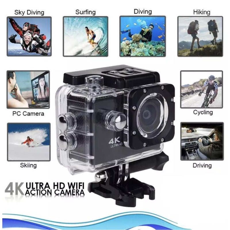 4K Ultra HD Akční kamera, vodotěsná, WiFi